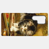 Kitten mit Farbe und Pinsel Samsung Galaxy Hülle (Rückseite (Horizontal))