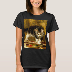 Kitten mit Farbe und Pinsel T-Shirt