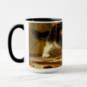 Kitten mit Farbe und Pinsel Tasse (Links)