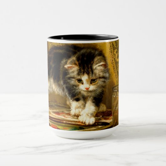 Kitten mit Farbe und Pinsel Tasse (Zentrum)