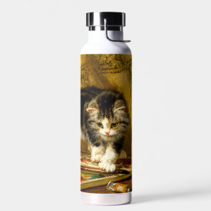 Kitten mit Farbe und Pinsel Trinkflasche