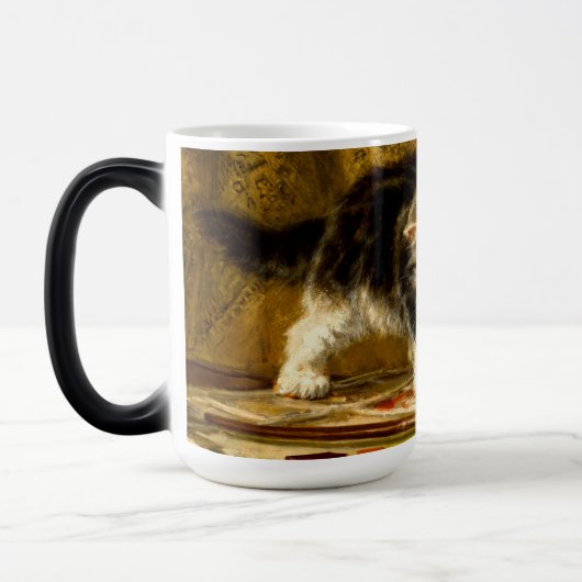 Kitten mit Farbe und Pinsel Verwandlungstasse (Links)