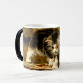 Kitten mit Farbe und Pinsel Verwandlungstasse (Vorderseite Links)