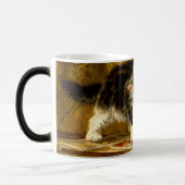 Kitten mit Farbe und Pinsel Verwandlungstasse (Links)