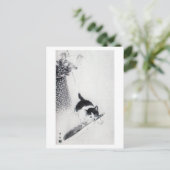 Kitten mit Feather, Imao Keinen Postkarte (Stehend Vorderseite)
