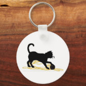 Kitten mit Garn Schlüsselanhänger (Vorderseite)