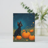 Kitten mit Pumpkins Postkarte (Stehend Vorderseite)