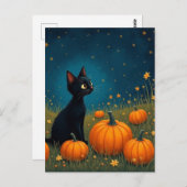 Kitten mit Pumpkins Postkarte (Vorne/Hinten)
