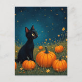 Kitten mit Pumpkins Postkarte (Vorderseite)