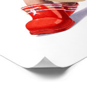 Kitten mit Red Boots Kinderzimmer drucken Poster (Ecke)