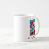 Kitten mit rotem Herzen Valentine Kaffeetasse (VorderseiteRechts)