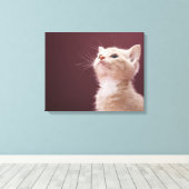 Kitten mit Whiskers Leinwanddruck (Insitu (Holzboden))