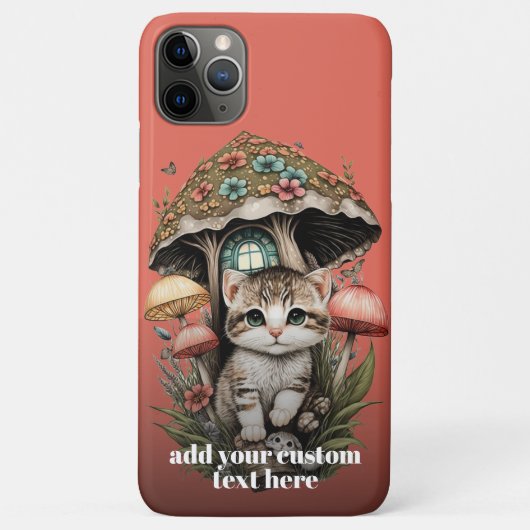 Kitten Mushroom Cat Wildblume Cotcharcore Custom Case-Mate iPhone Hülle (Rückseite)