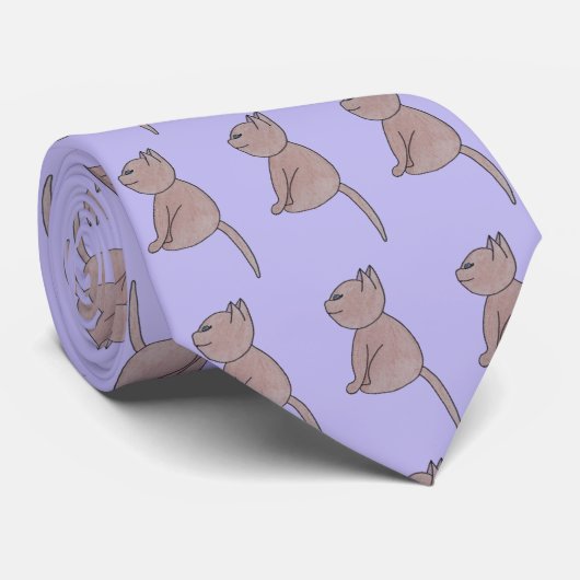 Kitten Necktie Krawatte (Gerollt)