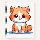 Kitten Notebook Gift – Kitten Aesthetic Design Notizblock (Vorderseite)