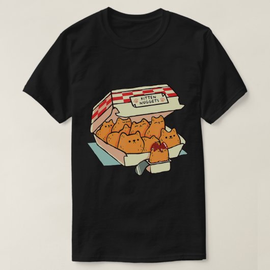 Kitten Nuggets Fast Food Cat T - Shirt (Design vorne)