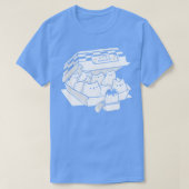 Kitten Nuggets Fast Food Katze Schwarz und Weiß du T-Shirt (Design vorne)