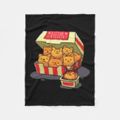 Kitten Nuggets Food Pub Cat Lover Geschenk Hühnche Fleecedecke (Vorderseite)