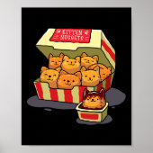 Kitten Nuggets Food Pub Cat Lover Geschenk Hühnche Poster (Vorne)