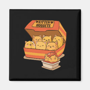 Kitten Nuggets Fun Niedlich Food Katzenkatze Lover Magnet