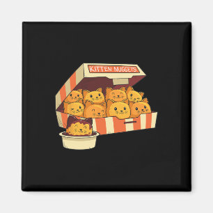 Kitten Nuggets Funny Cats und Chicken Nuggets Lieb Magnet