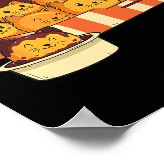Kitten Nuggets Funny Cats und Chicken Nuggets Lieb Poster (Ecke)