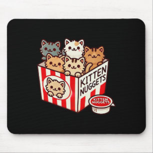 Kitten Nuggets Funny Niedlich Food Puff Cat Lover  Mousepad