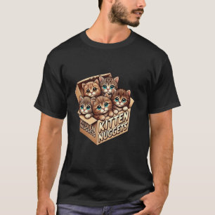 Kitten-Nuggets Lebensmittel-Wortspiel Katzenliebha T-Shirt