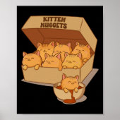Kitten Nuggets Niedlich Food Puppe Katze Lover Hüh Poster (Vorne)