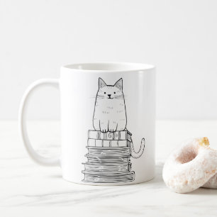 Kitten on Books Kaffeetasse