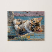 Kitten on Fence Jigsaw Puzzle (Horizontal)