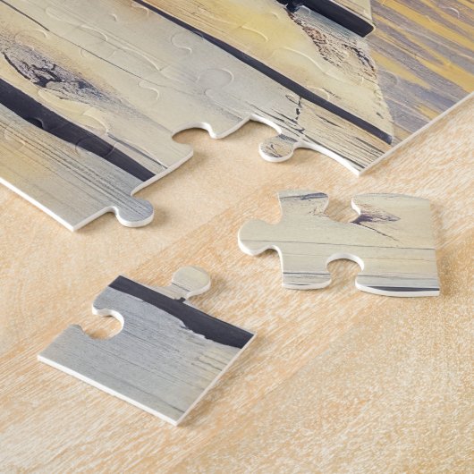 kitten on the dock at sunset puzzle (Seite)