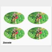 Kitten Oval Shape Stickers (Blatt)