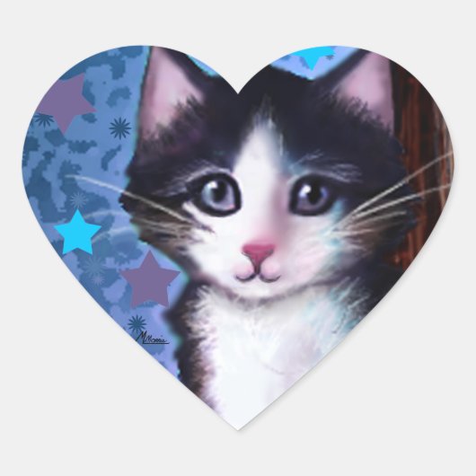 Kitten Painting Sticker (Vorderseite)