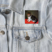 Kitten Painting von George Stubbs Button (Beispiel)