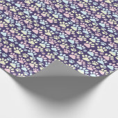 Kitten Paw Prints Geschenkpapier (Ecke)