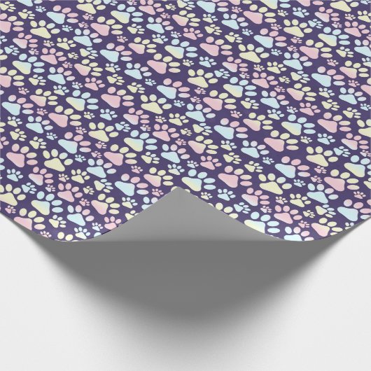 Kitten Paw Prints Geschenkpapier (Ecke)