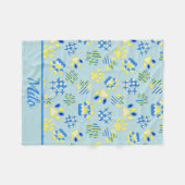 Kitten Paws Blue Personalisiert Fleece Blanket (Vorderseite (Horizontal))