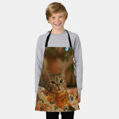 Kitten peeking hinter dem Christmas tree Schürze (Getragen)
