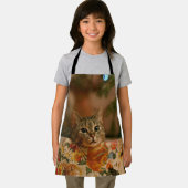 Kitten peeking hinter dem Christmas tree Schürze (Insitu)