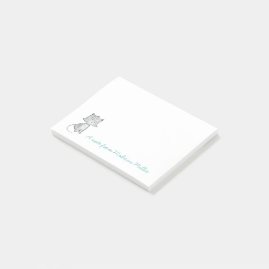 Kitten Personalisierte Post-it-Notizen Post-it Klebezettel (angewinkelt)