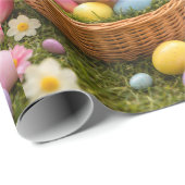 Kitten Photo Easter Eggs Pattern  Geschenkpapier (Rolleneckpunkt)