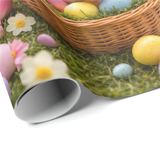 Kitten Photo Easter Eggs Pattern  Geschenkpapier (Rolleneckpunkt)