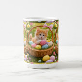 Kitten Photo Easter Eggs Pattern  Verwandlungstasse (Zentrum)