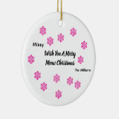 Kitten Photo Text Jingle Meows, Customize, Keramik Ornament (Rechts)