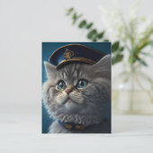 Kitten Pilot Captain Postkarte (Stehend Vorderseite)