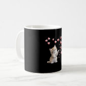 Kitten Playful Paws Valentine's Day Feline Flirt Kaffeetasse (Vorderseite Links)