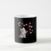 Kitten Playful Paws Valentine's Day Feline Flirt Kaffeetasse (Mittel)
