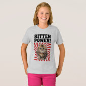 KITTEN POWER, KatzenT - Shirt, lustige T - Shirt (Vorne ganz)