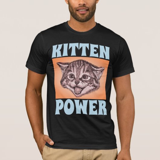 KITTEN POWER MÄNNER CAT-T - SHIRT (Vorderseite)